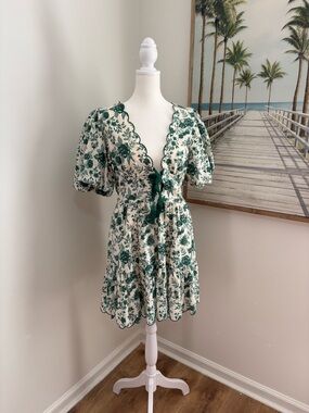 House Of Harlow 1960 Floral Linen Blend dress Sz6